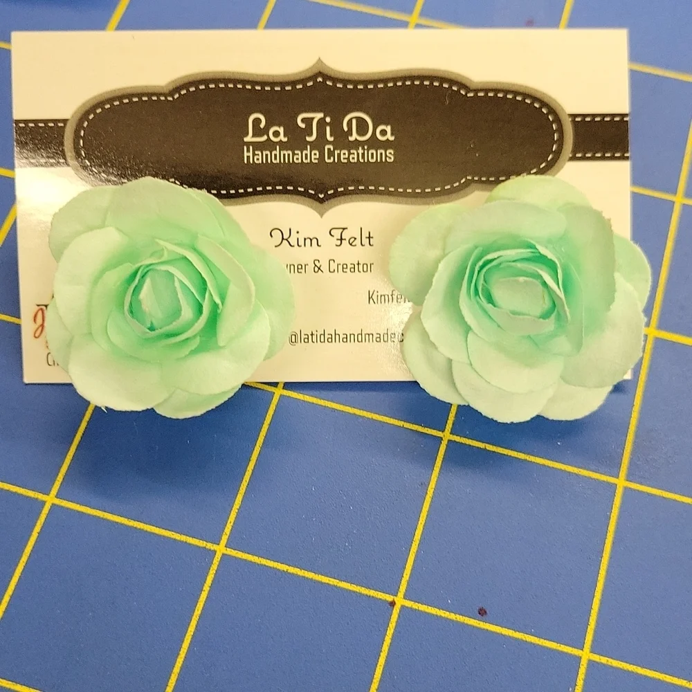 Paper Flower Post Earrings